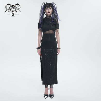 Obsidian Slit Dress by Devil Fashion