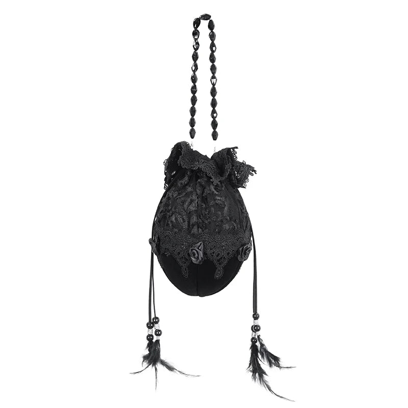 Rosebush Gothic Velvet Purse Bag by Eva Lady