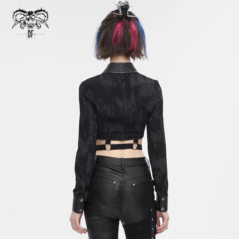 Trixie Gothic Crop Top by Devil Fashion