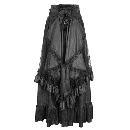 Cullen Black Gothic High Waist Skirt by Devil Fashion
