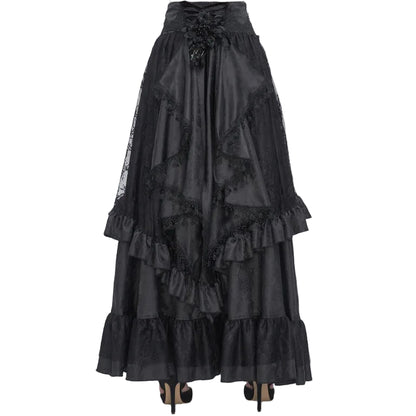 Cullen Black Gothic High Waist Skirt by Devil Fashion