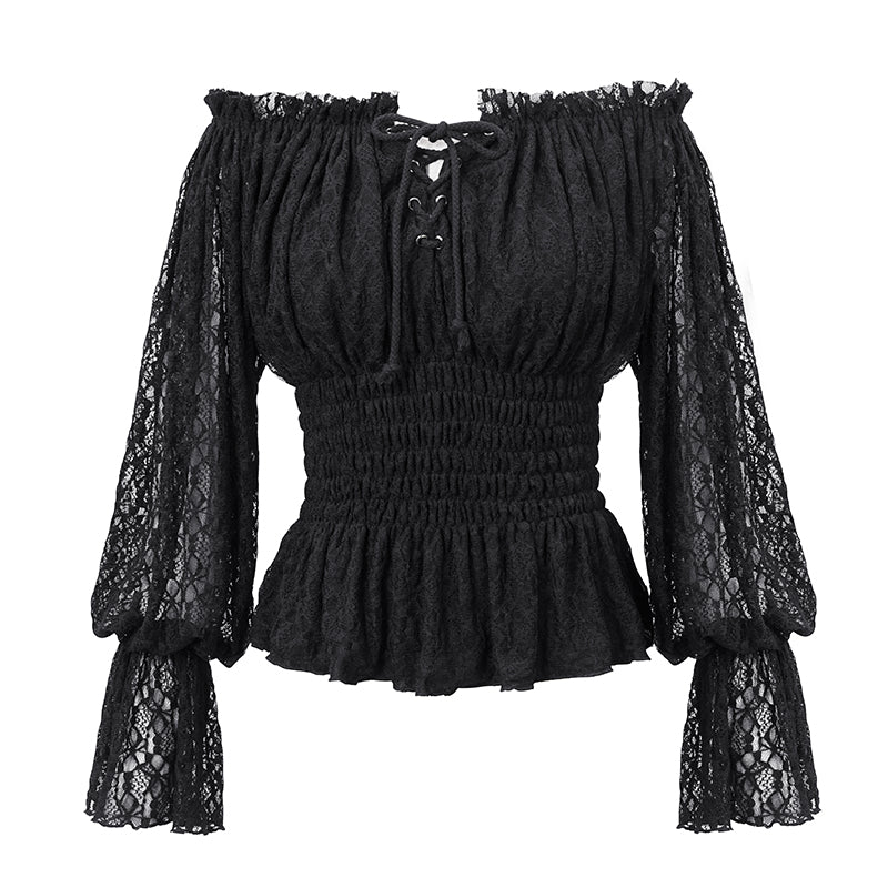 Midnight Breeze Gothic Lace Top by Devil Fashion