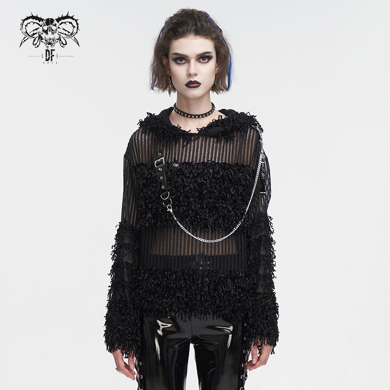 Keeper of Promises Hooded Sweater Top by Devil Fashion