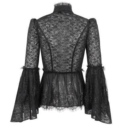 Marigold Gothic Lace Blouse Top by Devil Fashion