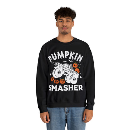 Pumpkin Smasher Monster Truck Crewneck Sweatshirt Top by The Dark Side of Fashion
