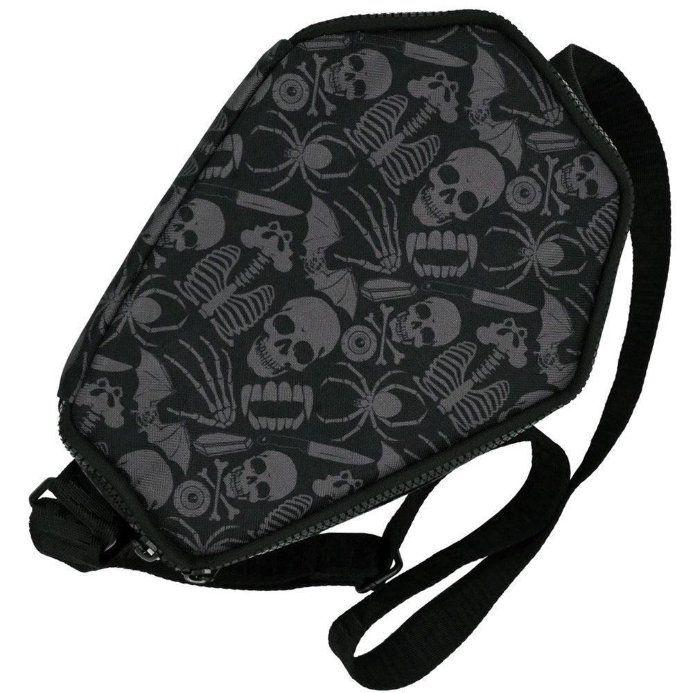 Death Repeat Coffin Insulated Lunch Bag by Kreepsville