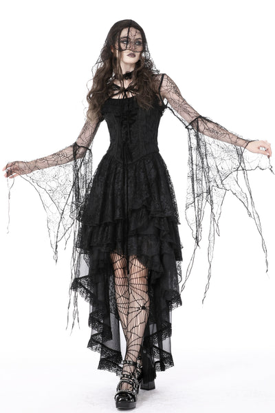 Miss Venom Spiderweb Lace Hooded Bolero Top by Dark In Love