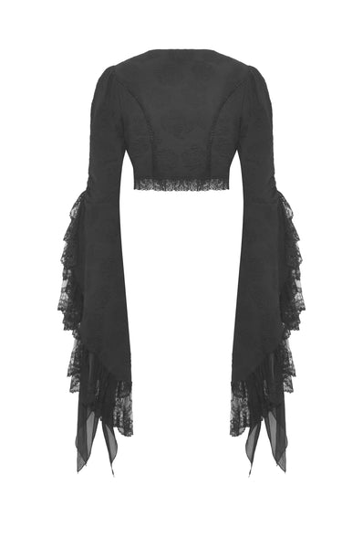 Melancholy Cry Bell Sleeves Bolero Top by Dark In Love