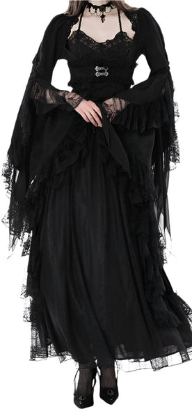 Melancholy Cry Bell Sleeves Bolero Top by Dark In Love