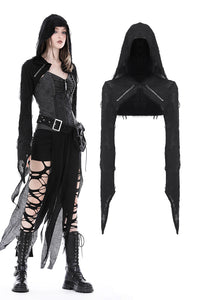 Hidden Evil Hooded Bolero Top by Dark In Love