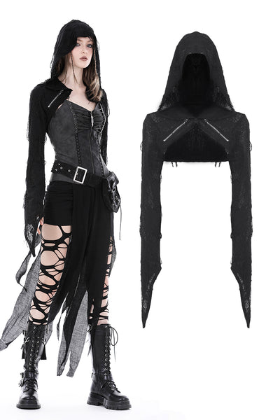 Hidden Evil Hooded Bolero Top by Dark In Love