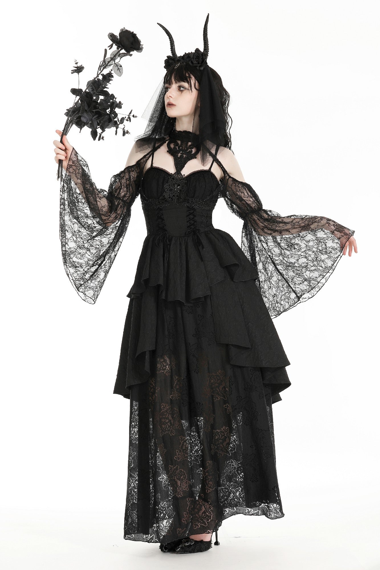 Craving Your Existence Gothic Lace Bolero Top by Dark In Love