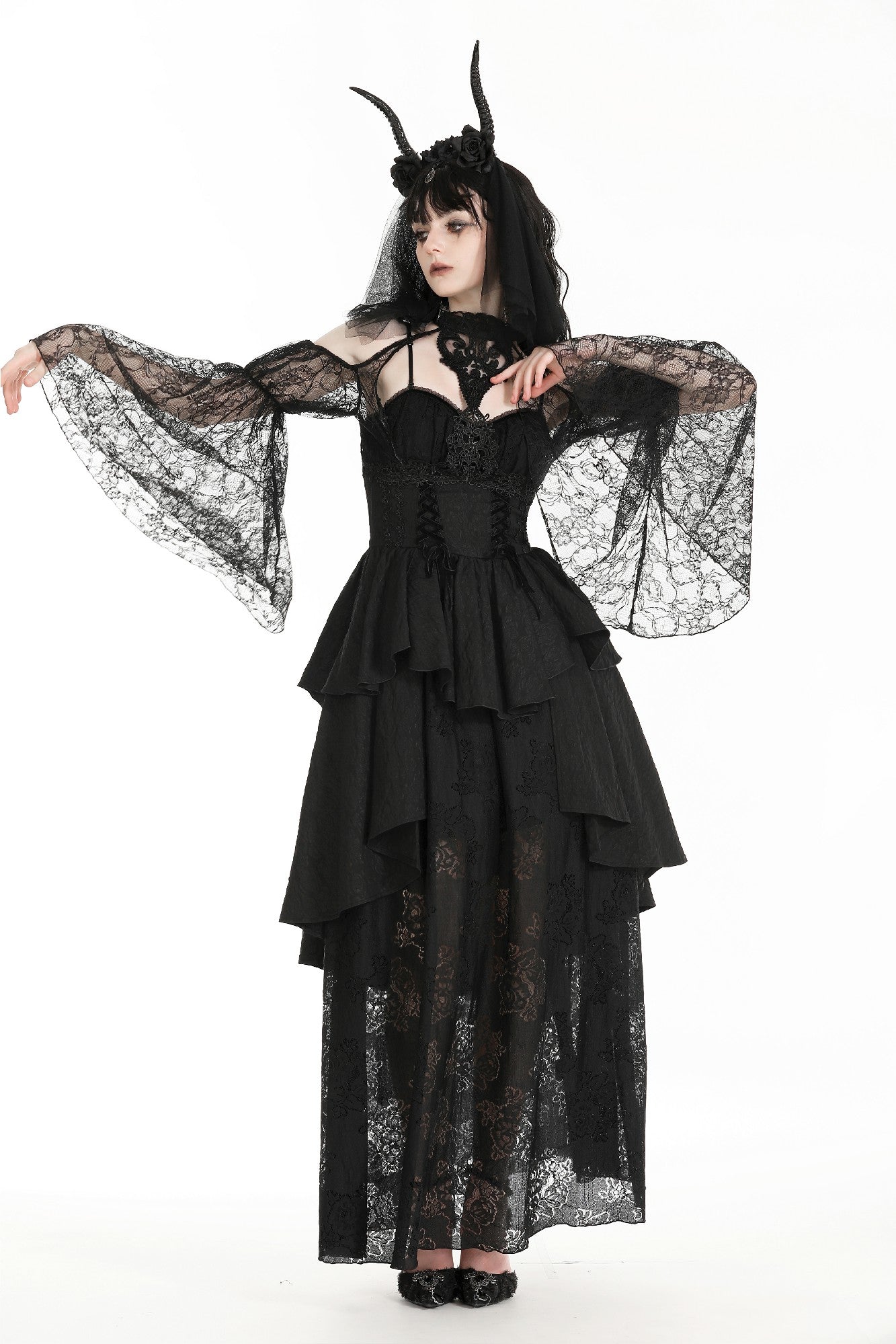 Craving Your Existence Gothic Lace Bolero Top by Dark In Love