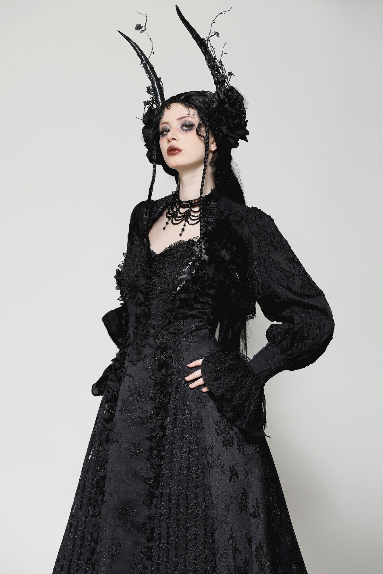 Gothic Arena Puff Sleeve Shrug Top by Dark In Love