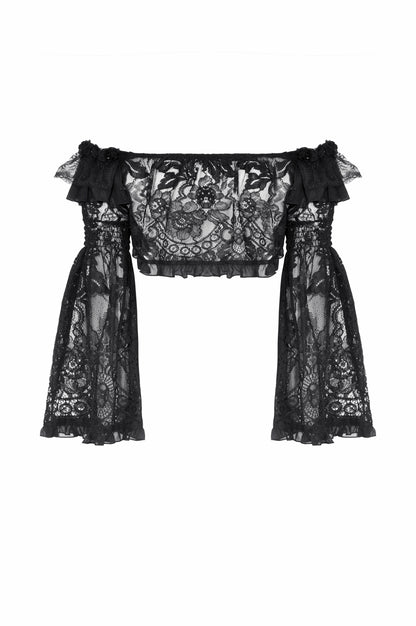 Romantic Rose Gothic Lace Bolero Top by Dark In Love