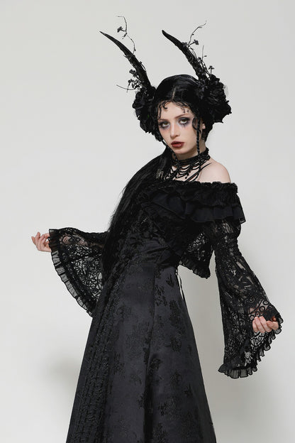 Romantic Rose Gothic Lace Bolero Top by Dark In Love