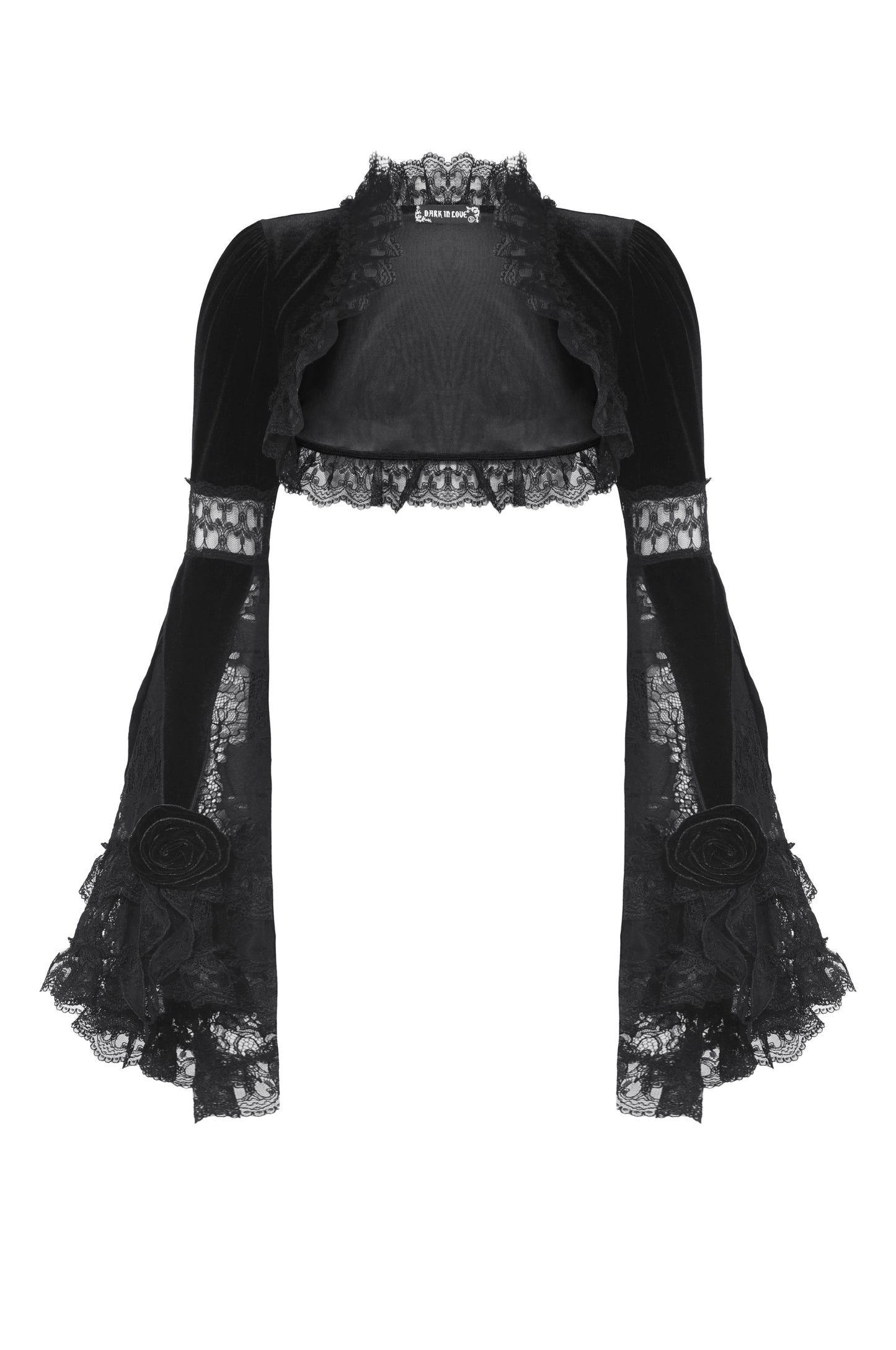 Vivienne Gothic Velvet Lace Bolero Shrug Top by Dark In Love