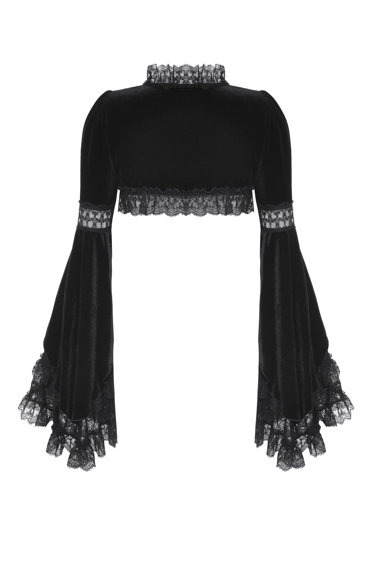 Vivienne Gothic Velvet Lace Bolero Shrug Top by Dark In Love