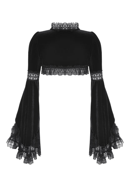 Vivienne Gothic Velvet Lace Bolero Shrug Top by Dark In Love