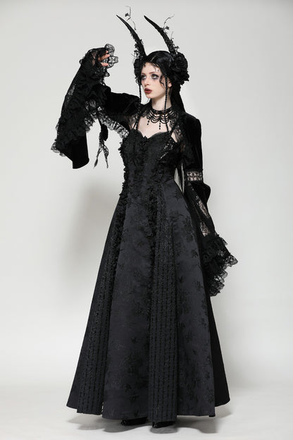 Vivienne Gothic Velvet Lace Bolero Shrug Top by Dark In Love