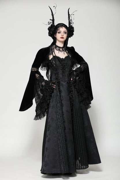 Vivienne Gothic Velvet Lace Bolero Shrug Top by Dark In Love