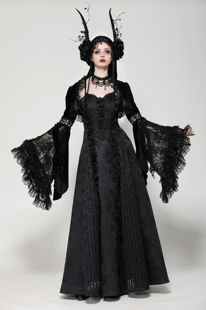 Vivienne Gothic Velvet Lace Bolero Shrug Top by Dark In Love