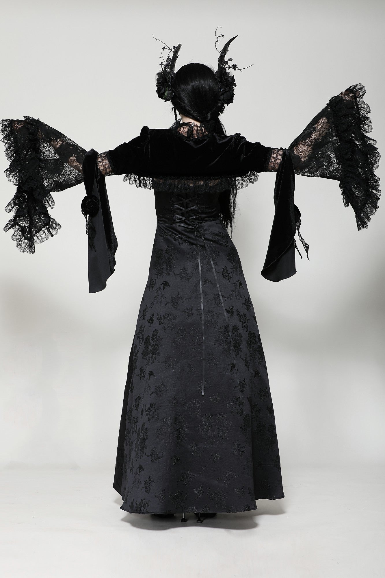 Vivienne Gothic Velvet Lace Bolero Shrug Top by Dark In Love