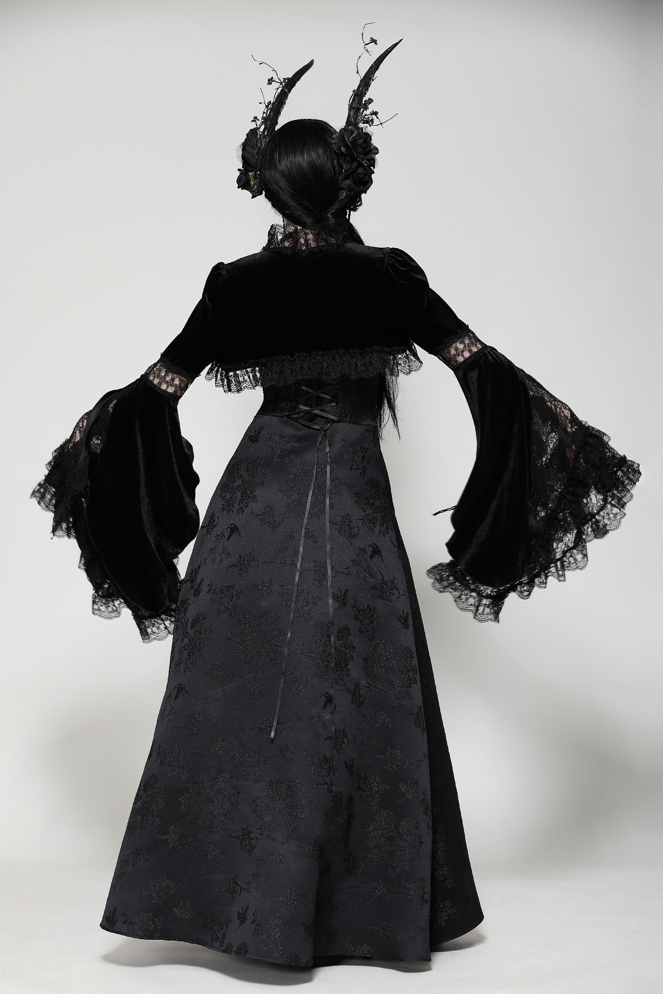 Vivienne Gothic Velvet Lace Bolero Shrug Top by Dark In Love