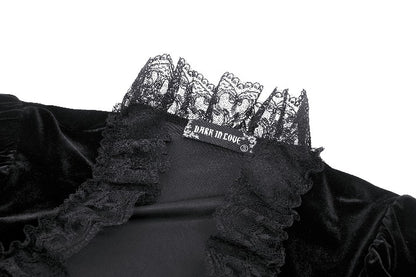 Vivienne Gothic Velvet Lace Bolero Shrug Top by Dark In Love