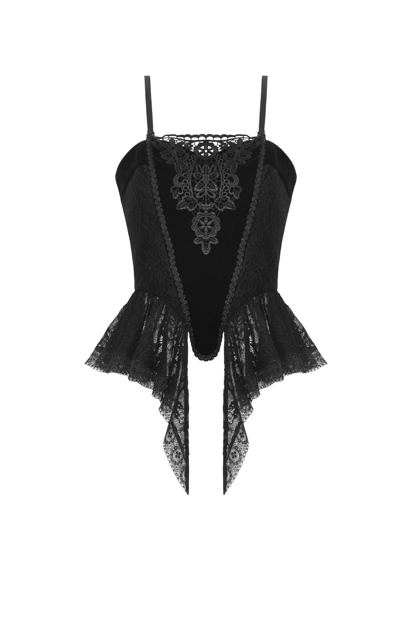 Eliza Gothic Velvet Lace Corset Top by Dark In Love