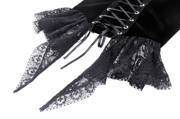 Eliza Gothic Velvet Lace Corset Top by Dark In Love