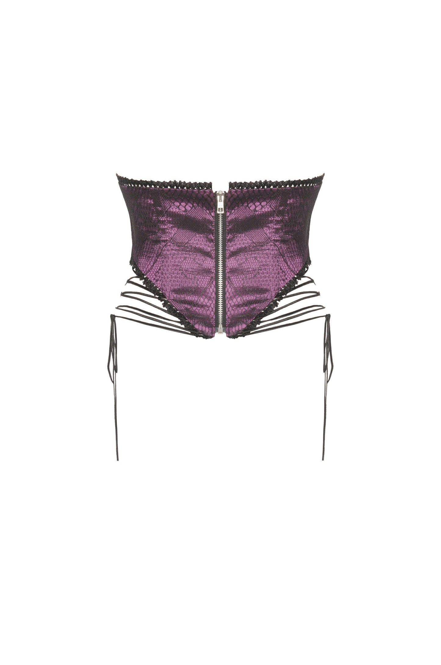 Leah Gothic Lace Purple Corset by Dark In Love
