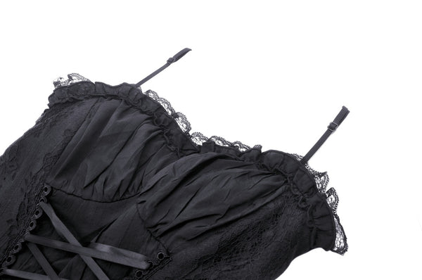 Vicky Gothic Corset Lace Up Top by Dark In Love