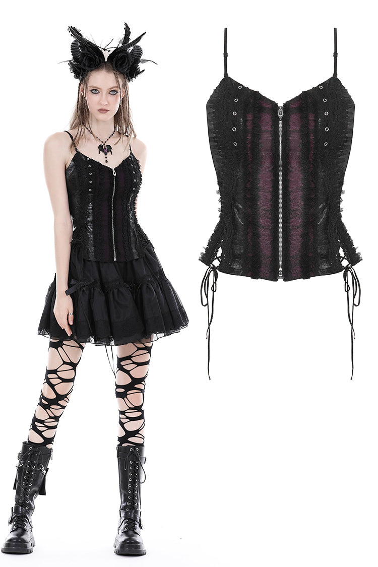 Gothic Emily Zipper Corset Top by Dark In Love