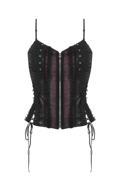 Gothic Emily Zipper Corset Top by Dark In Love