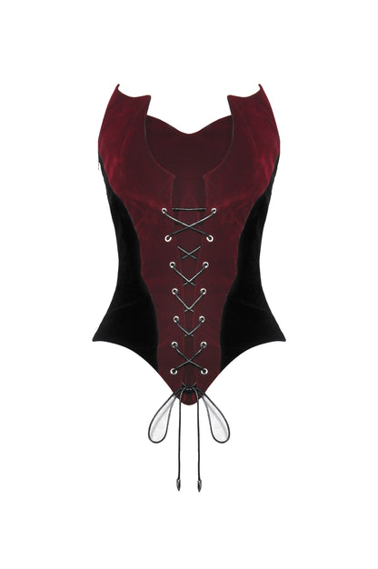 Batty Solitude Corset Top by Dark In Love