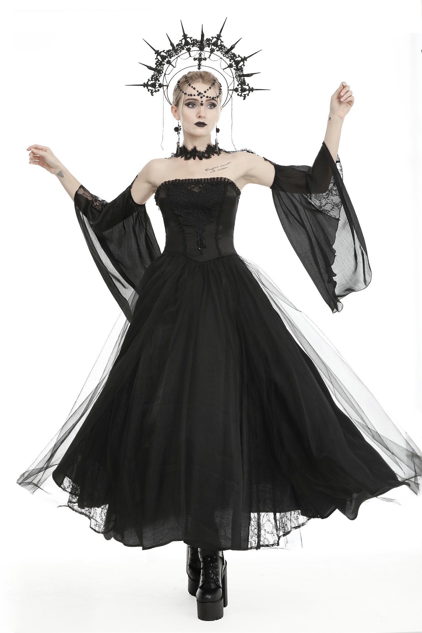 Elara Gothic Tulle Dress by Dark In Love