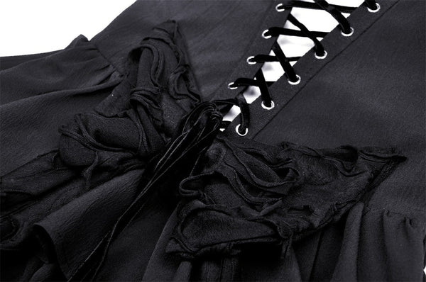 Hell Bat Black Frilly Dress by Dark In Love