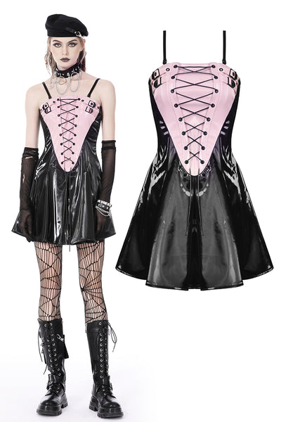 Pretty In Punk Faux Leather Dress by Dark In Love