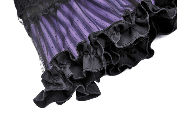 Purple Stripes Chesire Cat Halter Dress by Dark In Love