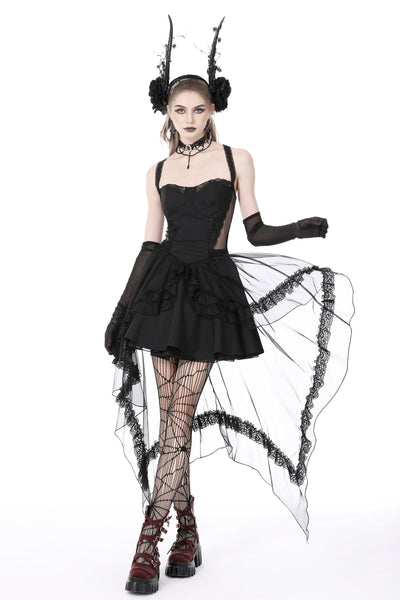 Dancing Sparrow Black Mesh Dress by Dark In Love