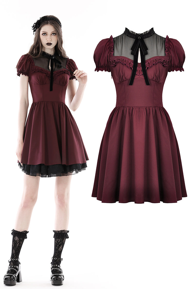 Dark in Love Diya Frilly Gothic Shirt Dress