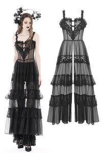 Gothic Lovesick Lace Heart Mesh Dress by Dark In Love