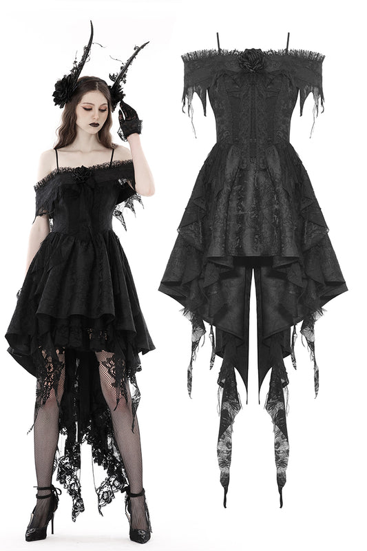 Black Rose Gothic Dress  Black Rose Gothic Corset Dark Goth Alt