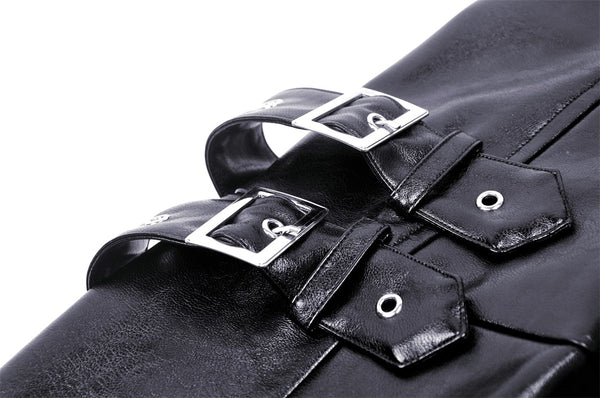 Hear The Devil Shout Punk PU Leather Zipper Dress by Dark In Love