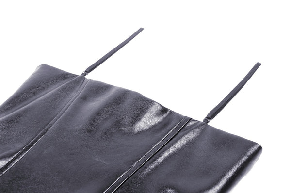 Hear The Devil Shout Punk PU Leather Zipper Dress by Dark In Love