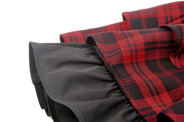 We Are The Freaks Red Plaid Frilly Halter Dress by Dark In Love