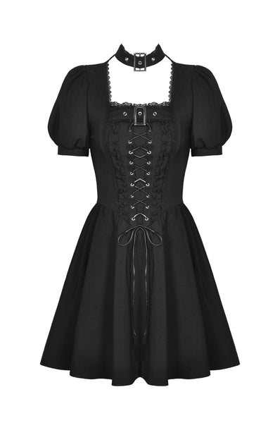 Dauphine Gothic Lace Up Dress by Dark In Love