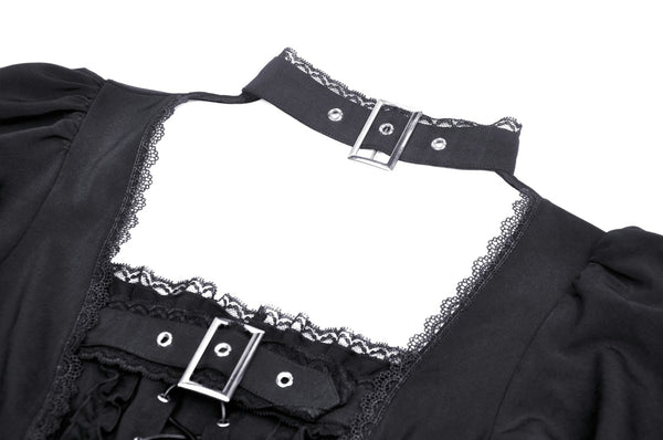 Dauphine Gothic Lace Up Dress by Dark In Love
