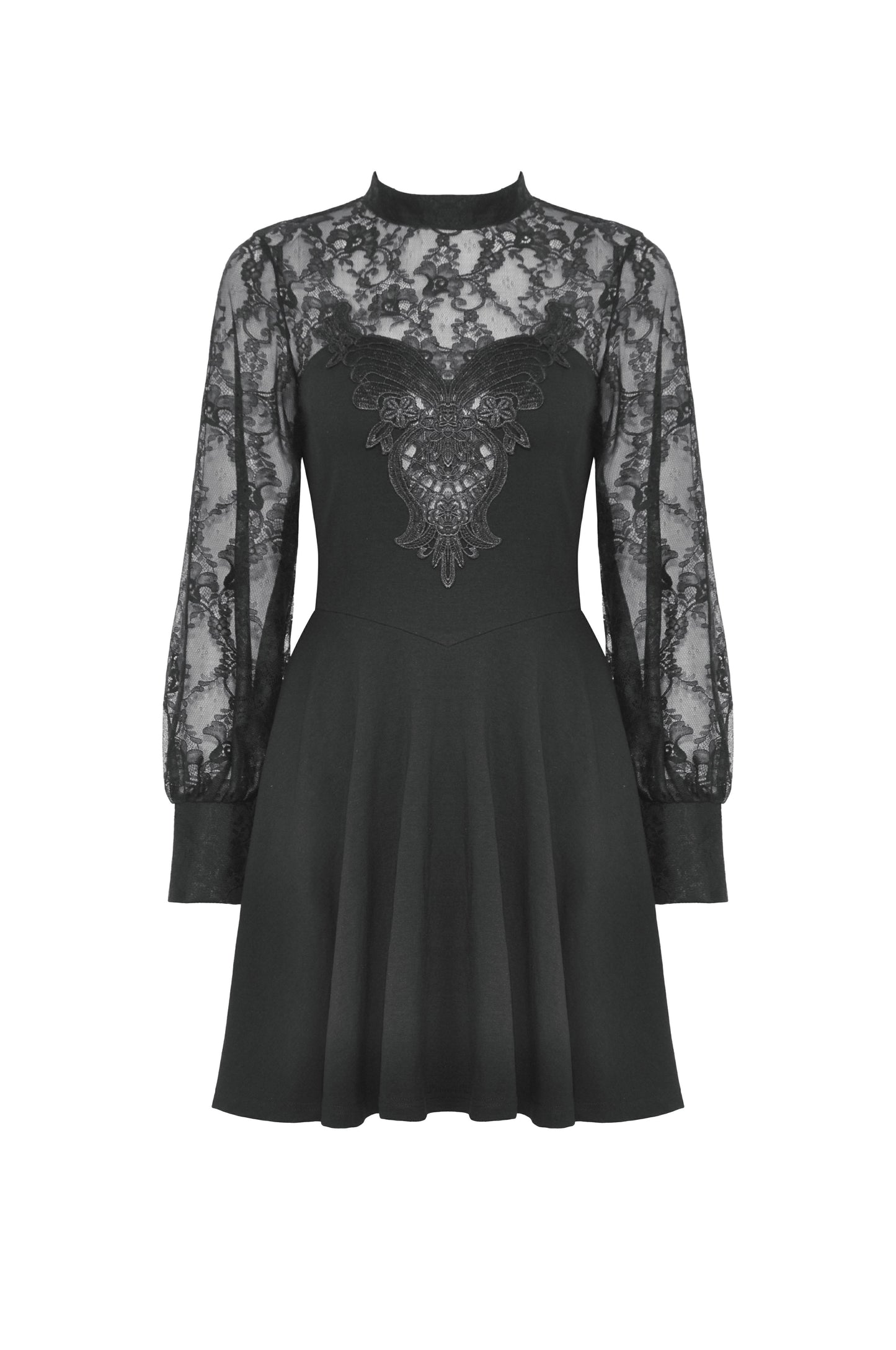 No Reflection Gothic Floral Lace Sleeve Dress by Dark In Love